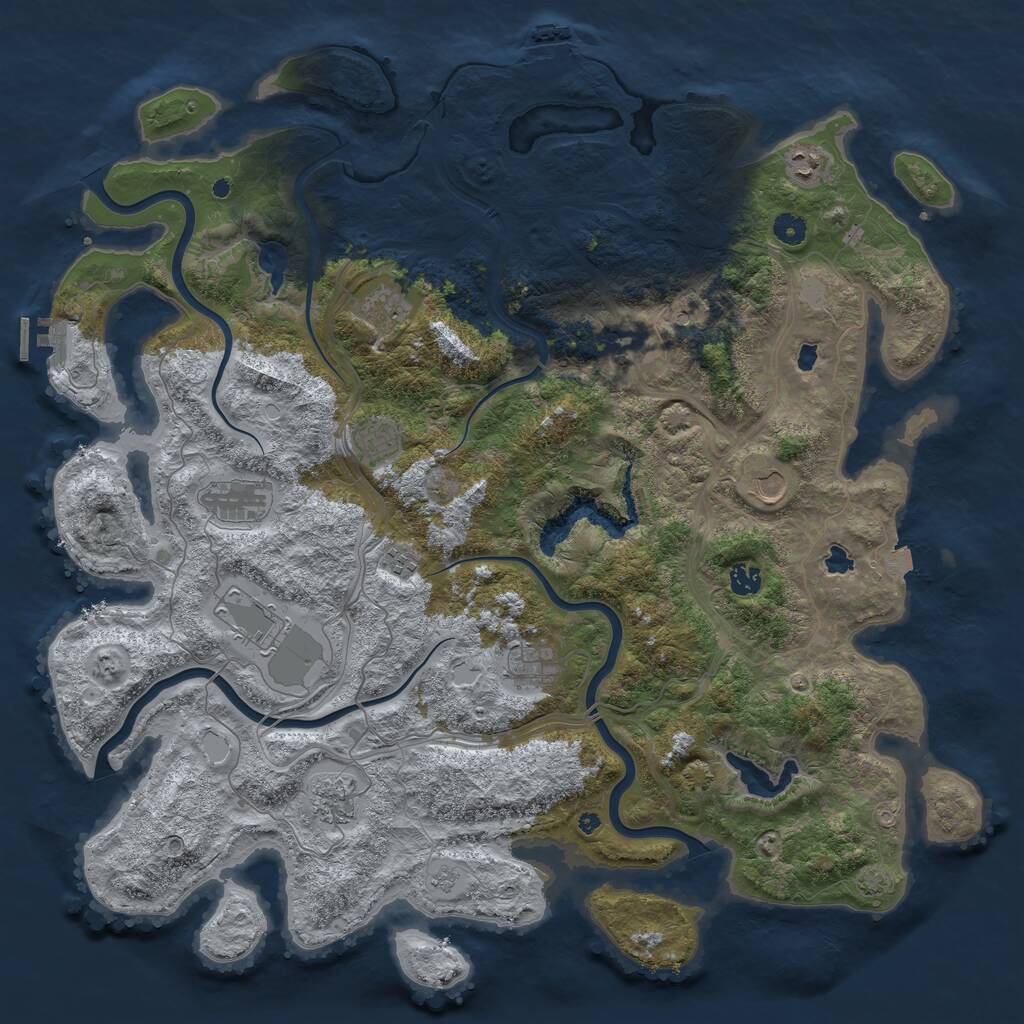 Rust Map: Procedural Map, Size: 4750, Seed: 1880268973, 17 Monuments