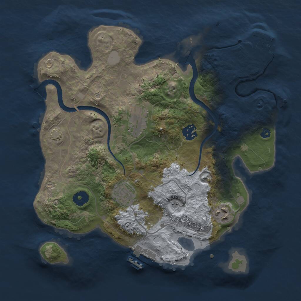 Rust Map: Procedural Map, Size: 3000, Seed: 952190878, 9 Monuments