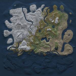 Thumbnail Rust Map: Procedural Map, Size: 4500, Seed: 843950316, 14 Monuments