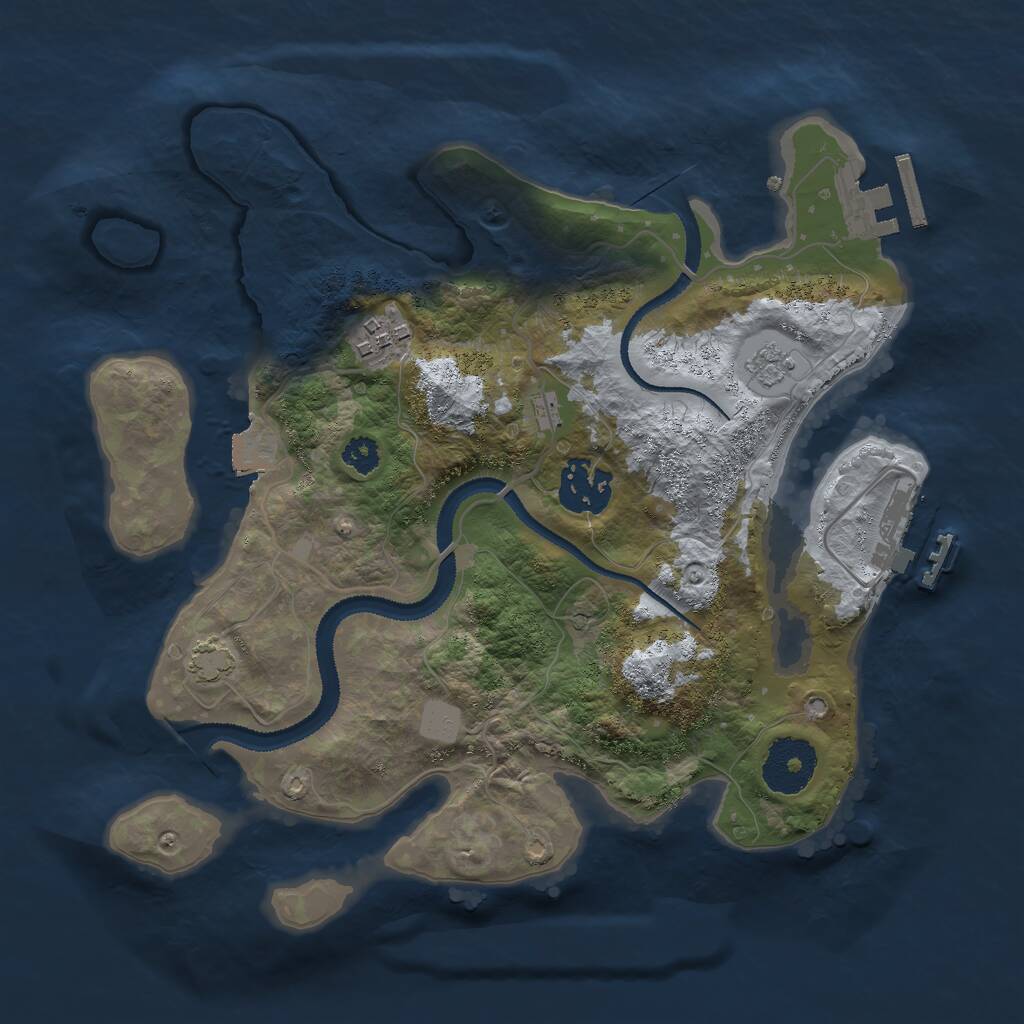Rust Map: Procedural Map, Size: 2800, Seed: 63619824, 7 Monuments