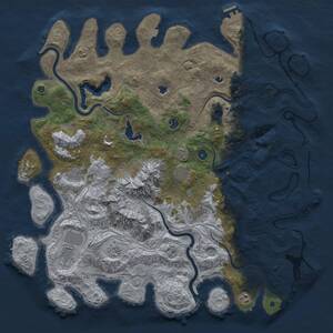 Thumbnail Rust Map: Procedural Map, Size: 5000, Seed: 1125, 14 Monuments