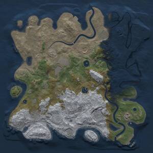 Thumbnail Rust Map: Procedural Map, Size: 3800, Seed: 2027777982, 15 Monuments
