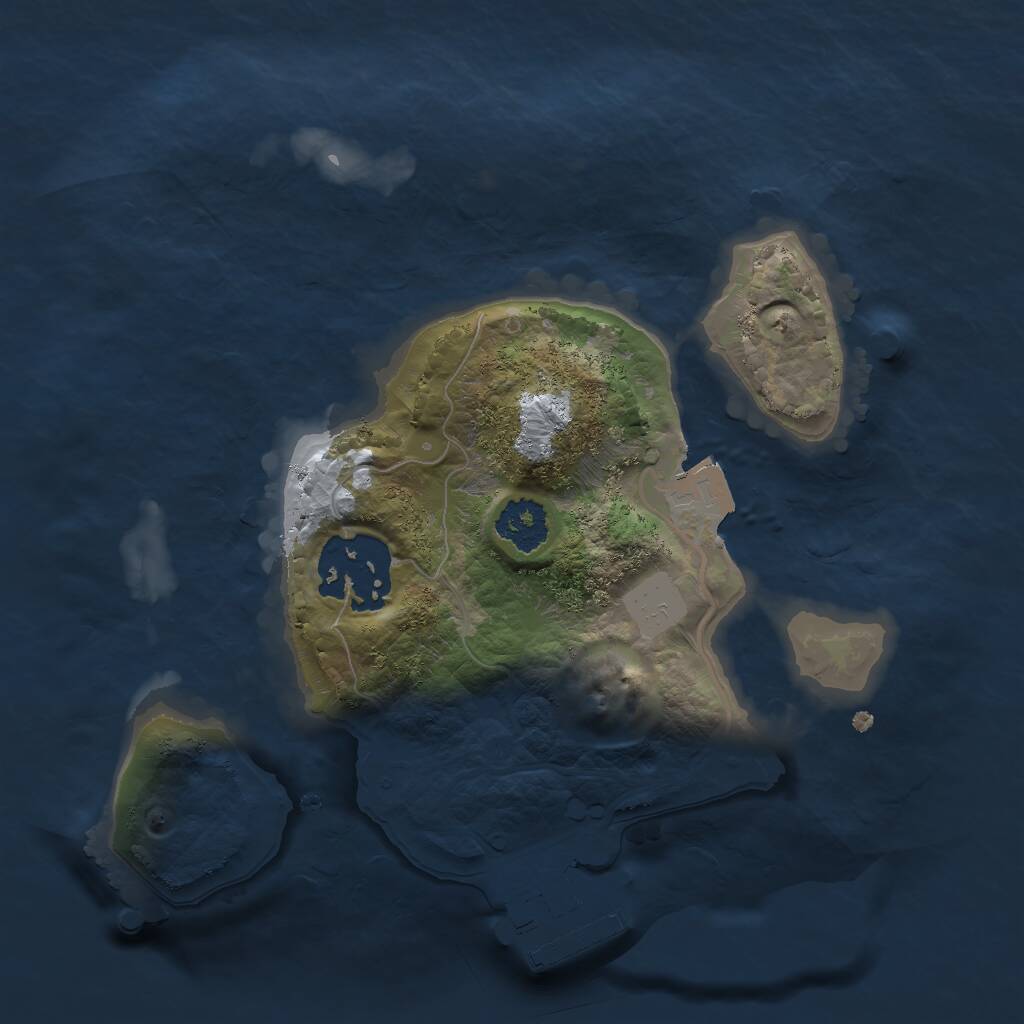 Rust Map: Procedural Map, Size: 2000, Seed: 123123666, 3 Monuments