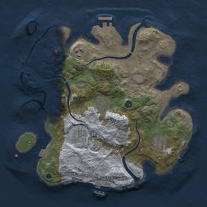 Thumbnail Rust Map: Procedural Map, Size: 3000, Seed: 1837241762, 11 Monuments