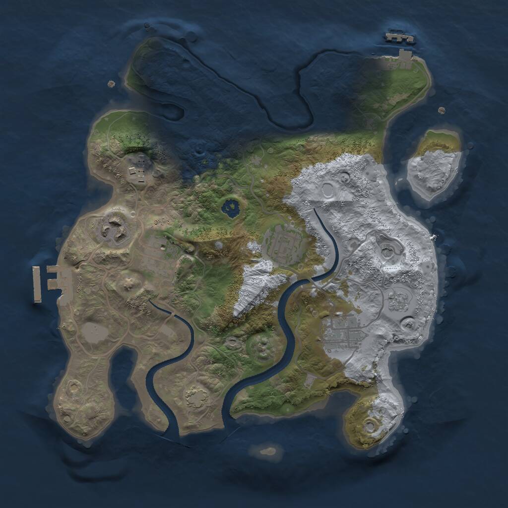 Rust Map: Procedural Map, Size: 2800, Seed: 1637216499, 11 Monuments