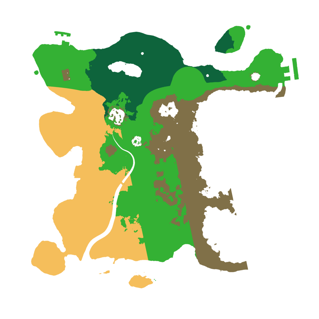 Biome Rust Map: Procedural Map, Size: 3000, Seed: 11061