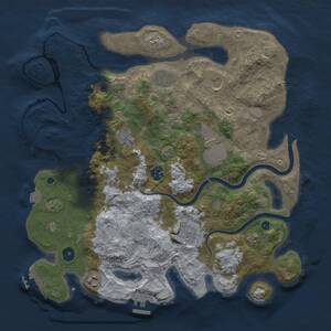 Thumbnail Rust Map: Procedural Map, Size: 3800, Seed: 1640943609, 13 Monuments