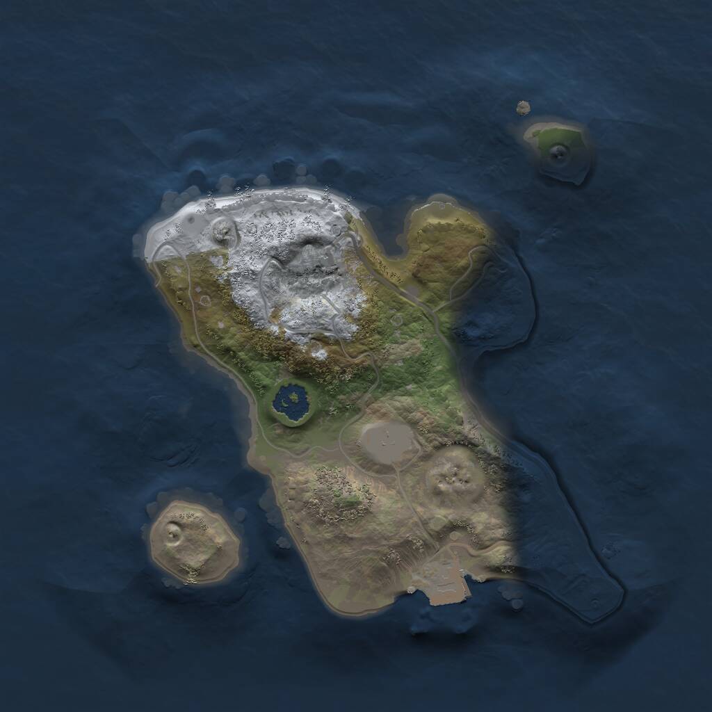 Rust Map: Procedural Map, Size: 2000, Seed: 1327956633, 1 Monuments
