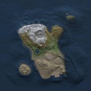 Thumbnail Rust Map: Procedural Map, Size: 2000, Seed: 1327956633, 1 Monuments