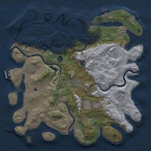 Thumbnail Rust Map: Procedural Map, Size: 4250, Seed: 169639918, 15 Monuments