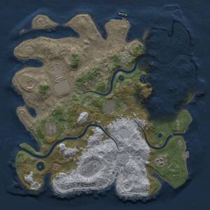 Thumbnail Rust Map: Procedural Map, Size: 3750, Seed: 1995226573, 14 Monuments