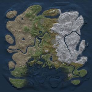 Thumbnail Rust Map: Procedural Map, Size: 4500, Seed: 19932002, 16 Monuments