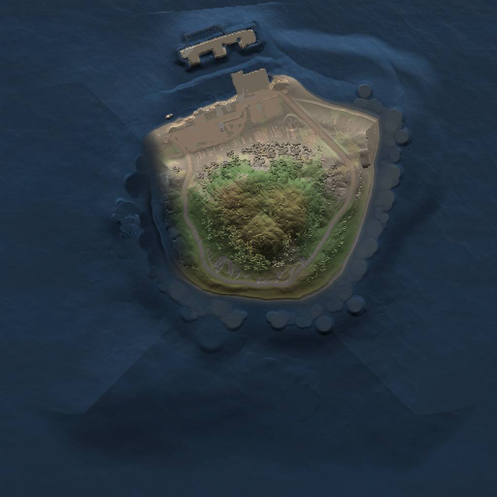 Rust Map: Procedural Map, Size: 1000, Seed: 7338737, 2 Monuments