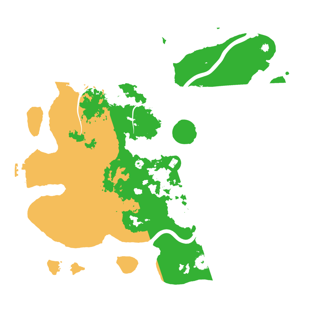 Biome Rust Map: Procedural Map, Size: 3600, Seed: 2485