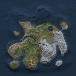 Thumbnail Rust Map: Procedural Map, Size: 2300, Seed: 1888597638, 4 Monuments