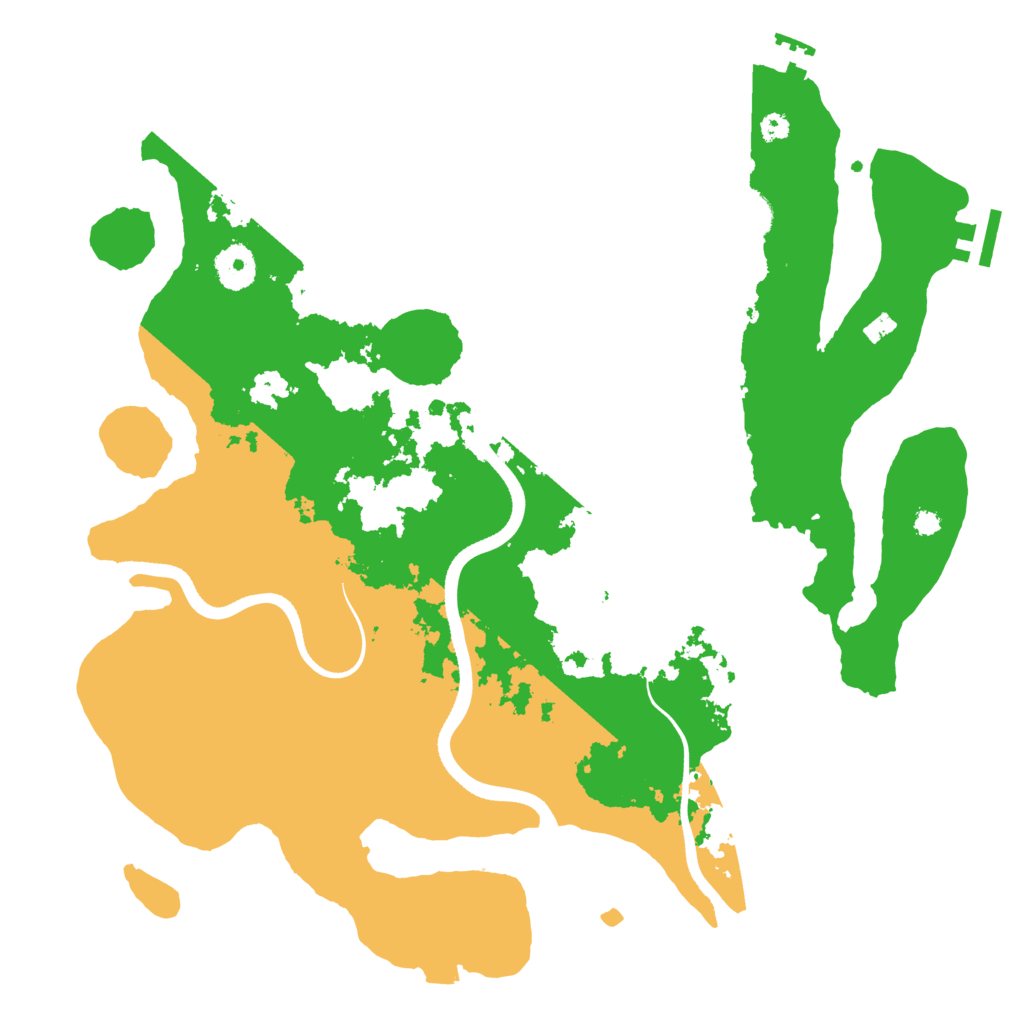 Biome Rust Map: Procedural Map, Size: 3600, Seed: 545325225