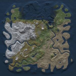 Thumbnail Rust Map: Procedural Map, Size: 5000, Seed: 1218, 17 Monuments