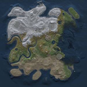 Thumbnail Rust Map: Procedural Map, Size: 3500, Seed: 806788757, 14 Monuments