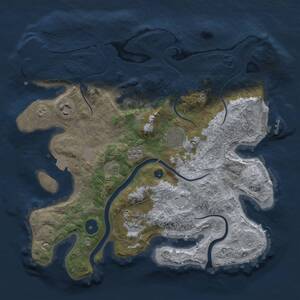 Thumbnail Rust Map: Procedural Map, Size: 3250, Seed: 1488821115, 11 Monuments