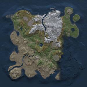 Thumbnail Rust Map: Procedural Map, Size: 3500, Seed: 1203837895, 14 Monuments