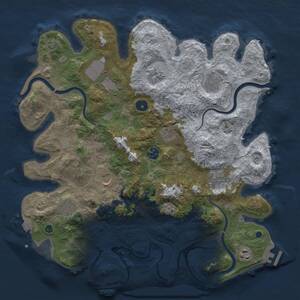 Thumbnail Rust Map: Procedural Map, Size: 3900, Seed: 96532539, 16 Monuments