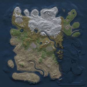 Thumbnail Rust Map: Procedural Map, Size: 3700, Seed: 1629878251, 13 Monuments