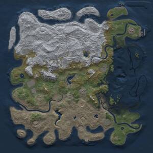 Thumbnail Rust Map: Procedural Map, Size: 5000, Seed: 1154272946, 17 Monuments