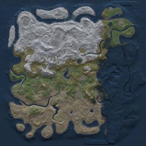 Thumbnail Rust Map: Procedural Map, Size: 5000, Seed: 1154272946, 17 Monuments