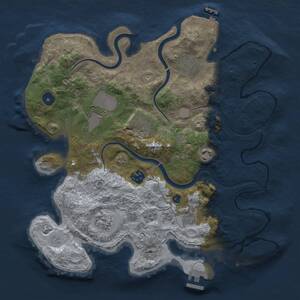 Thumbnail Rust Map: Procedural Map, Size: 3500, Seed: 1000298402, 14 Monuments