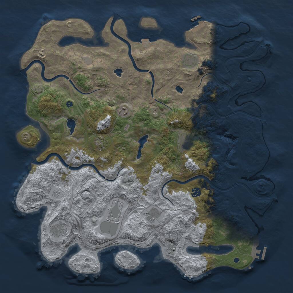 Rust Map: Procedural Map, Size: 4500, Seed: 506517481, 15 Monuments