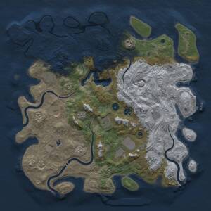 Thumbnail Rust Map: Procedural Map, Size: 4250, Seed: 2087536076, 15 Monuments