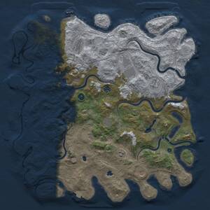 Thumbnail Rust Map: Procedural Map, Size: 4800, Seed: 1249566856, 15 Monuments