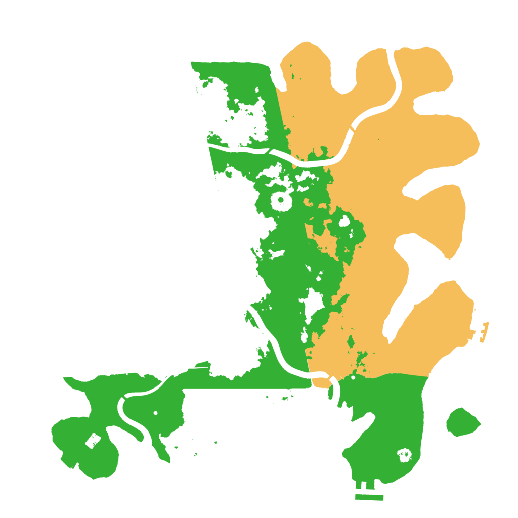 Biome Rust Map: Procedural Map, Size: 3700, Seed: 1999758933