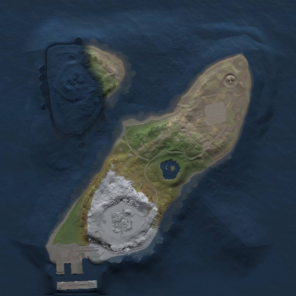 Rust Map: Procedural Map, Size: 1500, Seed: 419, 3 Monuments