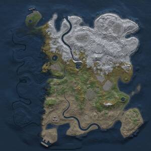 Thumbnail Rust Map: Procedural Map, Size: 3900, Seed: 1960903994, 14 Monuments