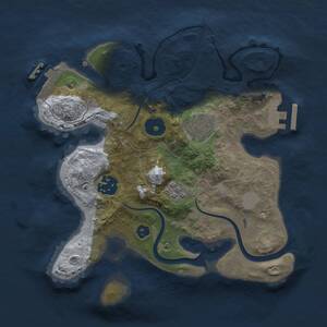 Thumbnail Rust Map: Procedural Map, Size: 2500, Seed: 2094564499, 6 Monuments
