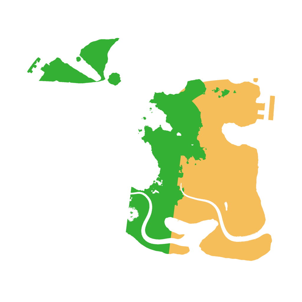 Biome Rust Map: Procedural Map, Size: 2500, Seed: 2094564499