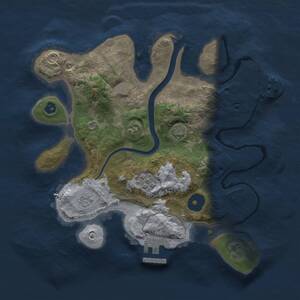 Thumbnail Rust Map: Procedural Map, Size: 2600, Seed: 3000, 6 Monuments