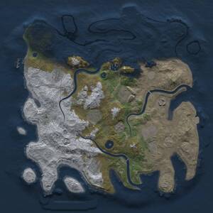 Thumbnail Rust Map: Procedural Map, Size: 3700, Seed: 45885623, 14 Monuments