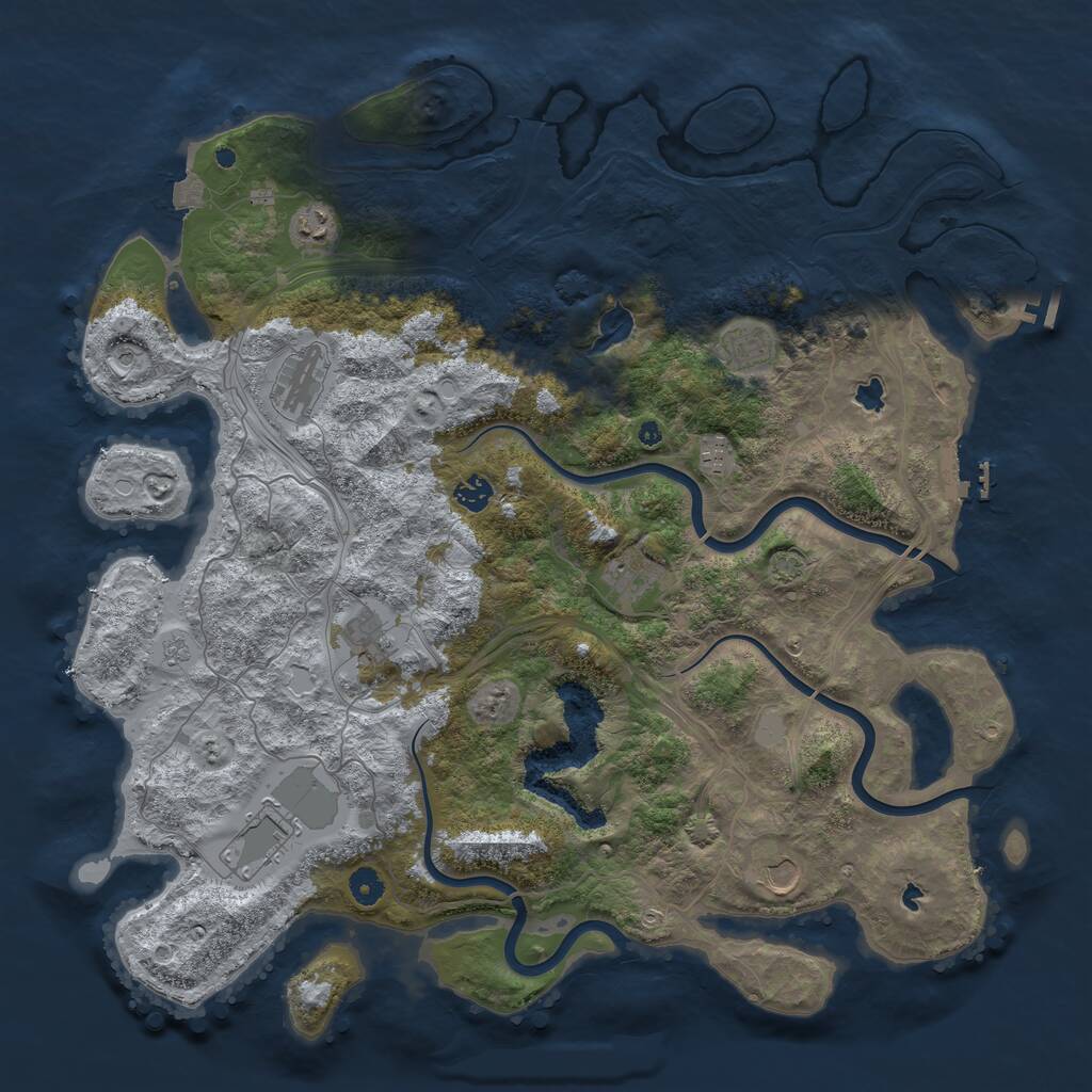 Rust Map: Procedural Map, Size: 4560, Seed: 541951876, 15 Monuments
