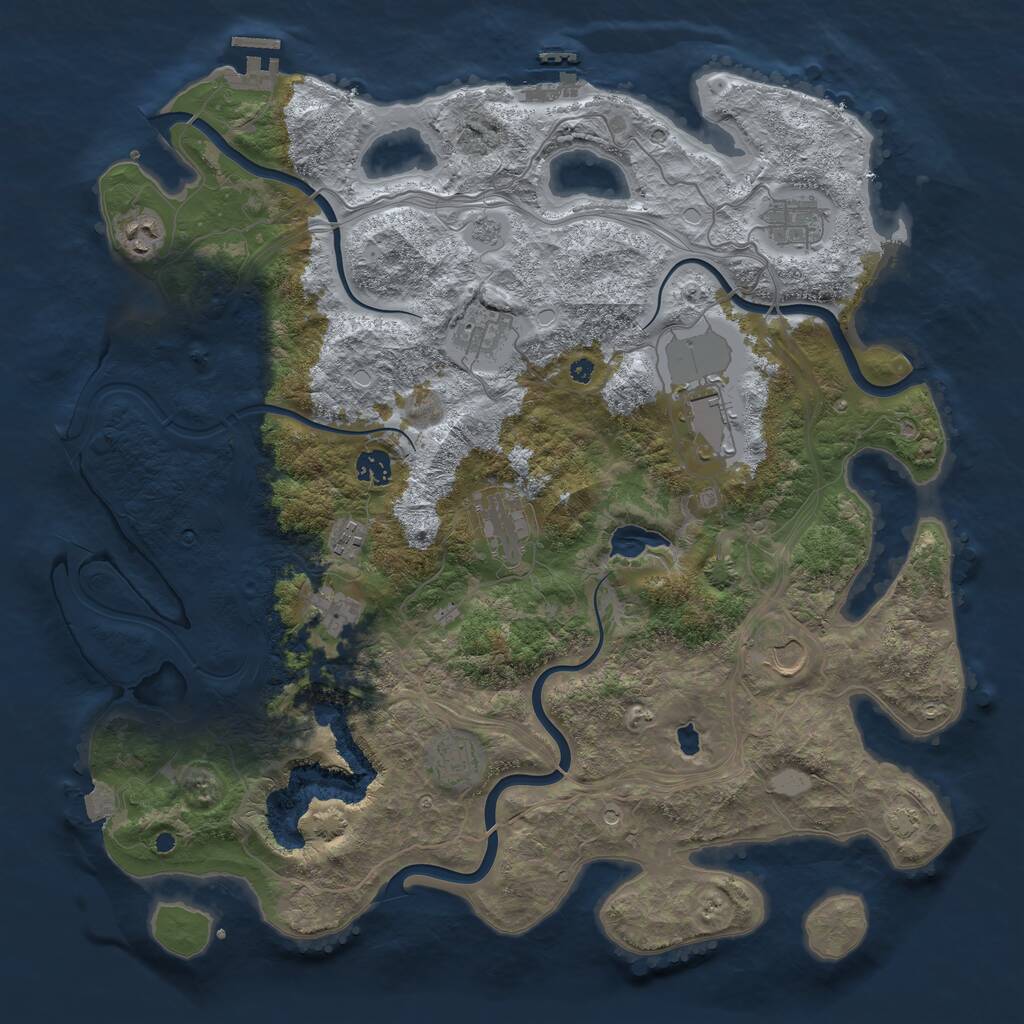 Rust Map: Procedural Map, Size: 4250, Seed: 1651353686, 16 Monuments