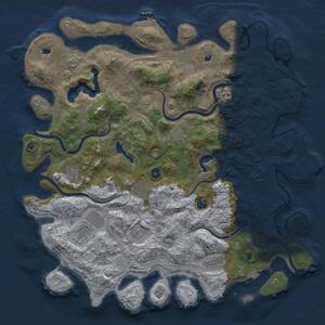 Thumbnail Rust Map: Procedural Map, Size: 4800, Seed: 12301100, 15 Monuments