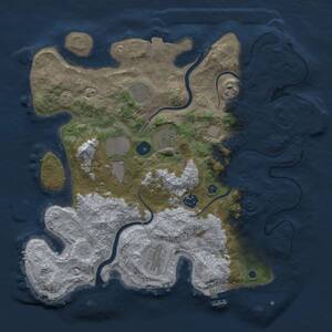 Thumbnail Rust Map: Procedural Map, Size: 3600, Seed: 282106, 11 Monuments