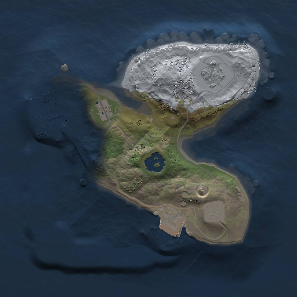 Rust Map: Procedural Map, Size: 1500, Seed: 2067016180, 3 Monuments