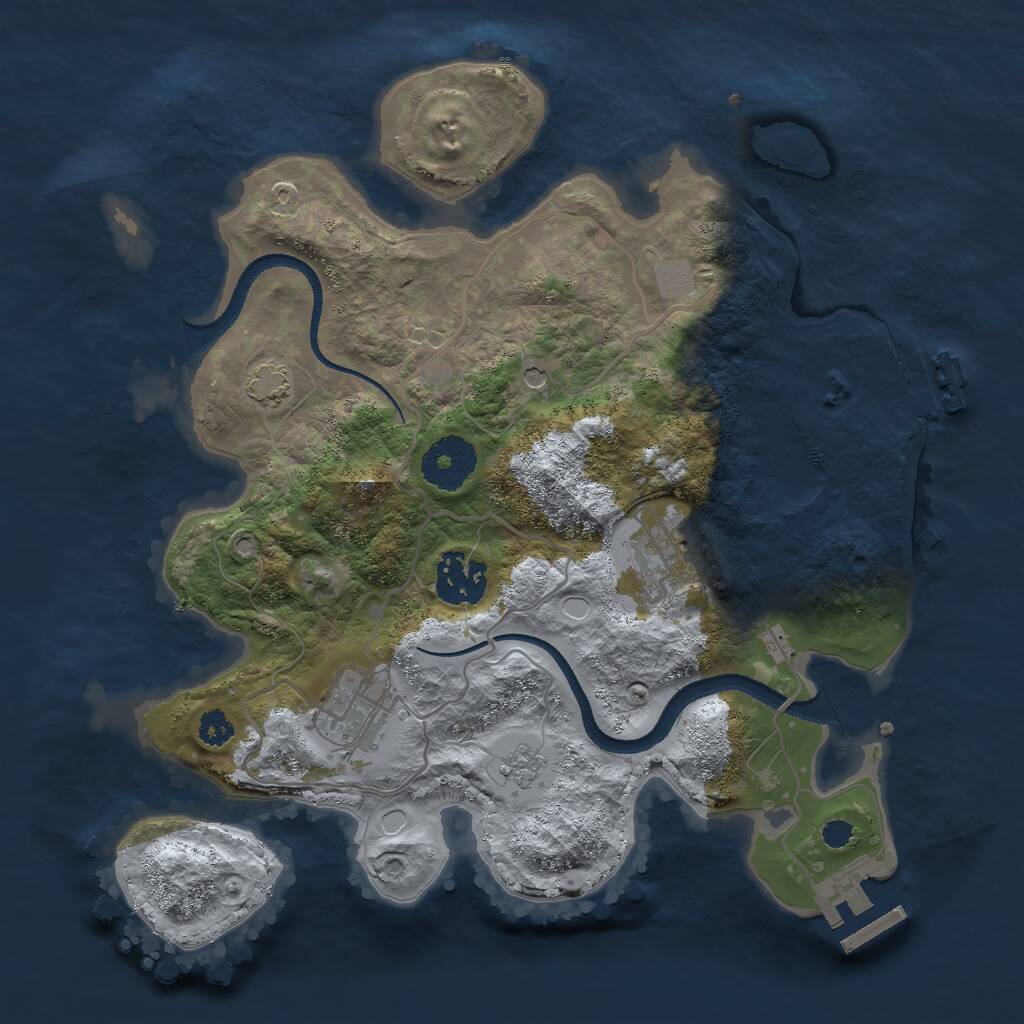 Rust Map: Procedural Map, Size: 2900, Seed: 99885, 9 Monuments