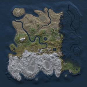 Thumbnail Rust Map: Procedural Map, Size: 3800, Seed: 161, 12 Monuments