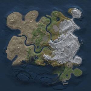 Thumbnail Rust Map: Procedural Map, Size: 3500, Seed: 518402962, 12 Monuments
