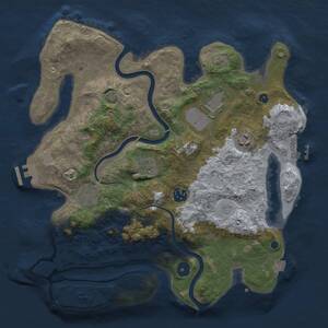 Thumbnail Rust Map: Procedural Map, Size: 3500, Seed: 1705840296, 12 Monuments
