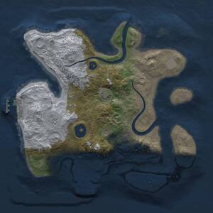 Thumbnail Rust Map: Procedural Map, Size: 2500, Seed: 6991256, 6 Monuments