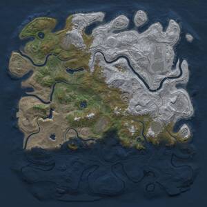 Thumbnail Rust Map: Procedural Map, Size: 4500, Seed: 247957579, 15 Monuments